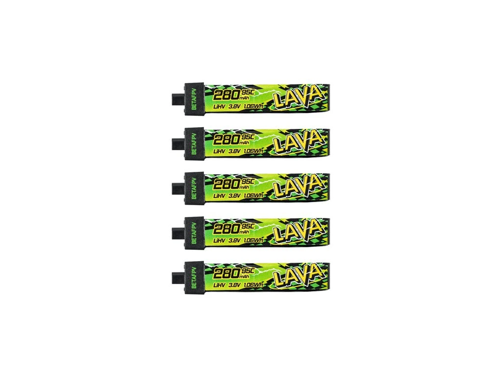 22662 lava ii 1s 280mah battery top view BetaFPV LAVA II LiHv 1S 280mAh 95C 5vnt. - Image 2