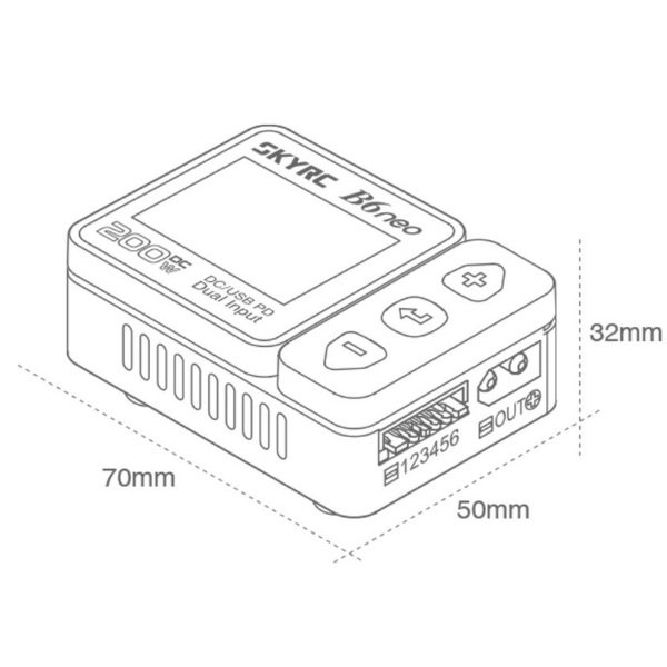 B6neo 200W 10A 5 SkyRC B6neo Smart PD 80W