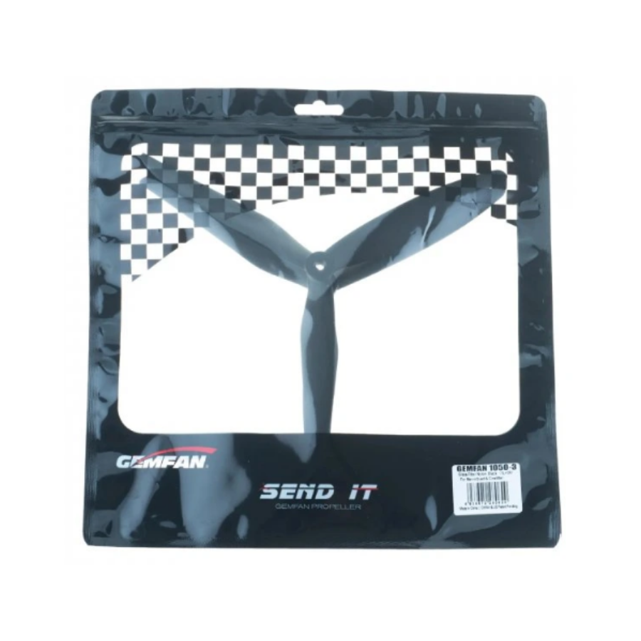 Gemfan 1050 3 Glass Fiber Nylon Juodi 3 GemFan 10 1050-3 GF Nylon Juodi