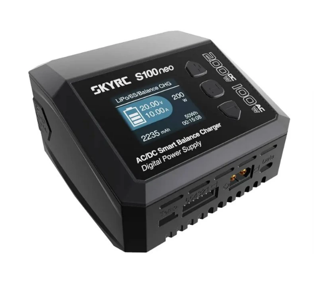XT60x1 Charger 2 SkyRC S100neo AC 100W DC 200W Smart Balance - Image 2