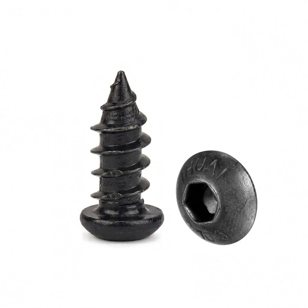 1 M3x6 Screw Mushroom Head Self Tapping M3x6 Mushroom Self-Tapping varžtas