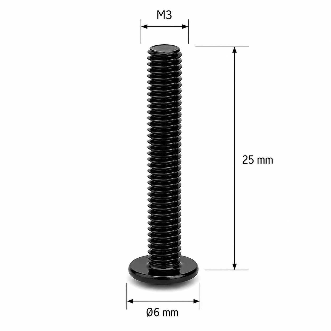 2 M3x25 Screw Flat Head M3x25 Flat varžtas - Image 2