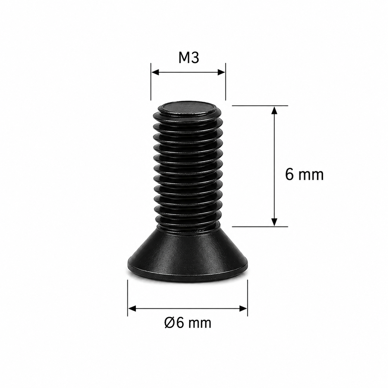 2 M3x6 Screw Countersink Head M3x6 Countersink varžtas - Image 2